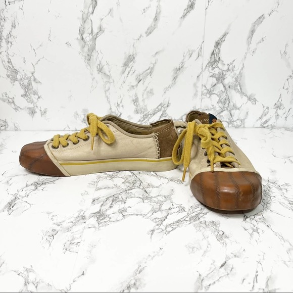 Sorel Sentry Sneakers Dune Sand Leather Lace Up size womens 7.5 - Picture 4 of 8